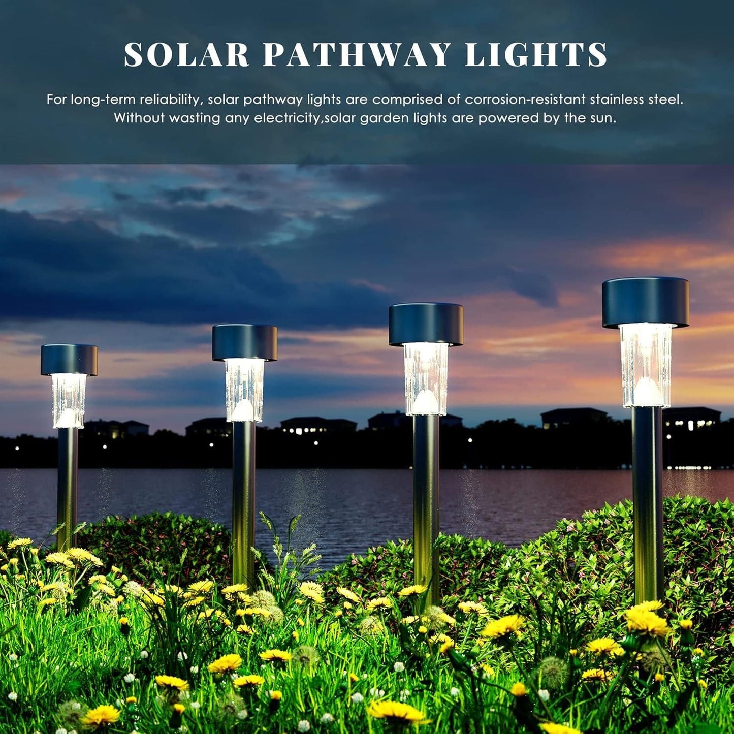 Solar Pathway Led Lights For Outdoor (Packof 1)