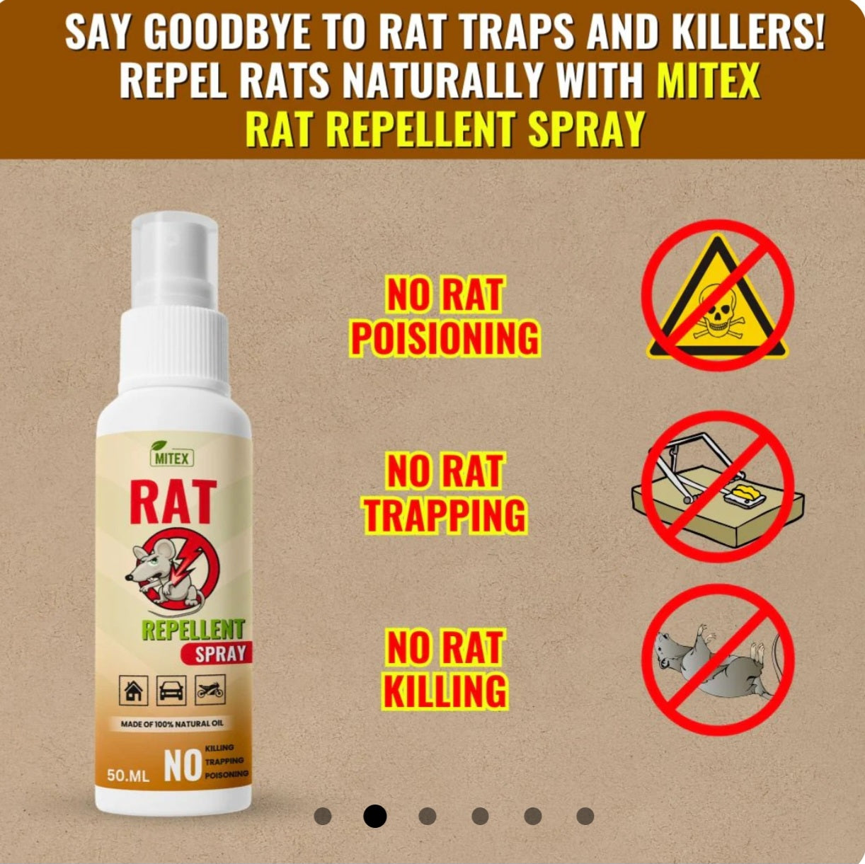 Rat Repellent Spreay 50ML (Pack of 2)