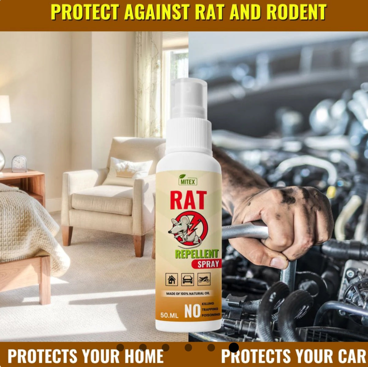 Rat Repellent Spreay 50ML (Pack of 2)